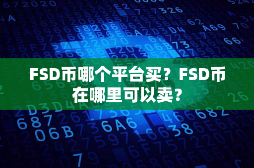 FSD币哪个平台买？FSD币在哪里可以卖？