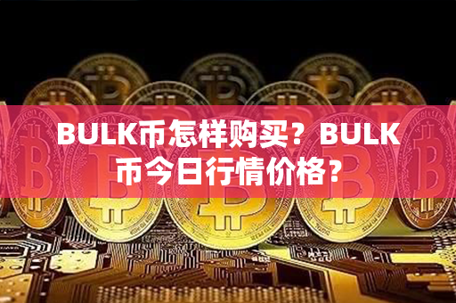 BULK币怎样购买？BULK币今日行情价格？