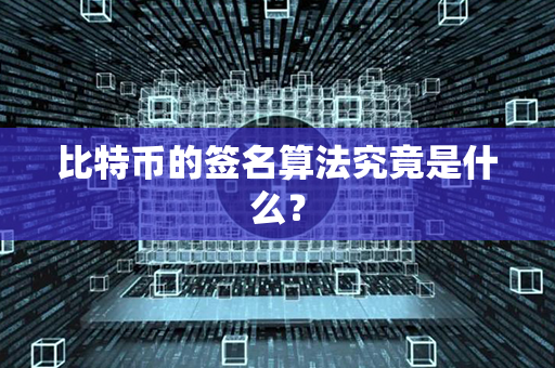 比特币的签名算法究竟是什么？