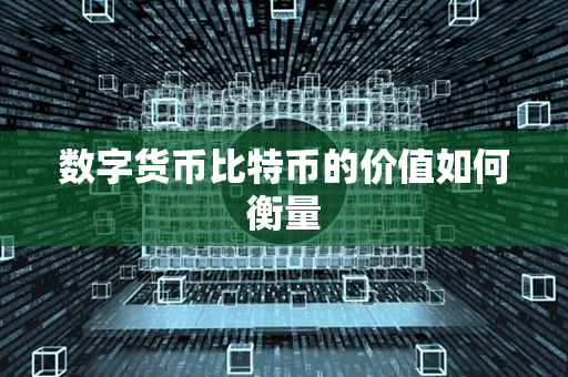 数字货币比特币的价值如何衡量